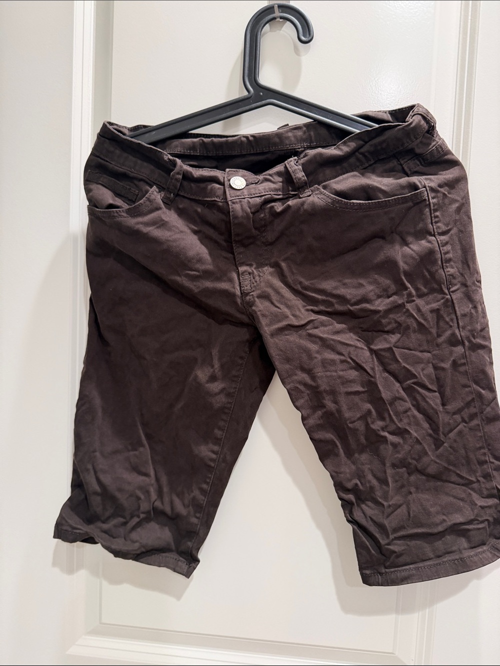 Women’s Cotton Blend Knee-Length Shorts - Dark Brown